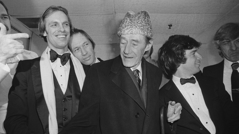 John Carradine attends an event with his sons in 1981