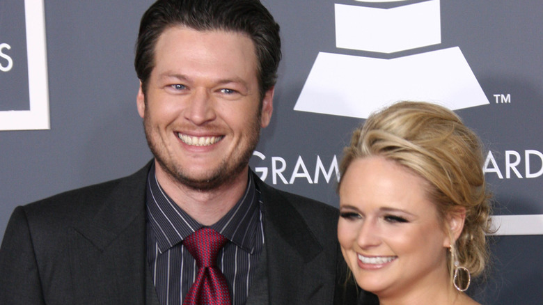 Blake Shelton and Miranda Lambert smiling