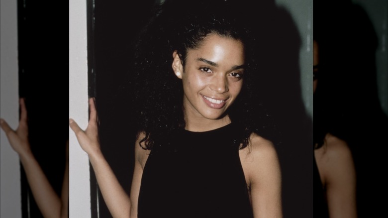 A portrait of Lisa Bonet wearing a black top