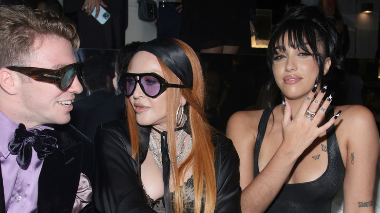 Rocco Ritchie, Madonna, and Lourdes at a Tom Ford show in 2022