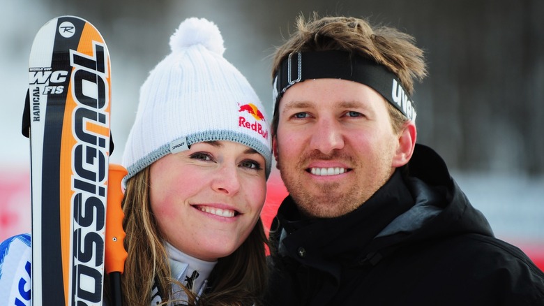 Lindsey and Thomas Vonn on the slopes in France in 2009