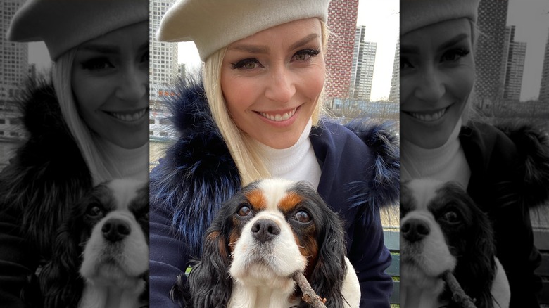 Lindsey Vonn, with her dog Lucy, via Instagram