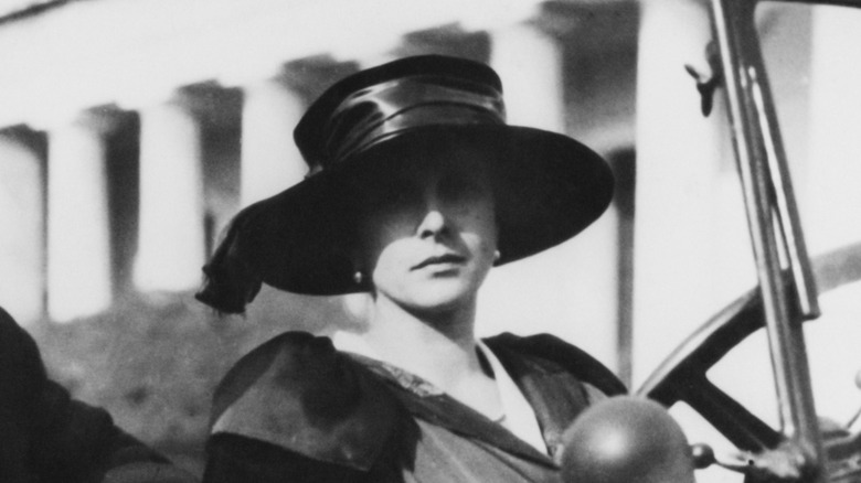 Princess Alice face shadowed by hat