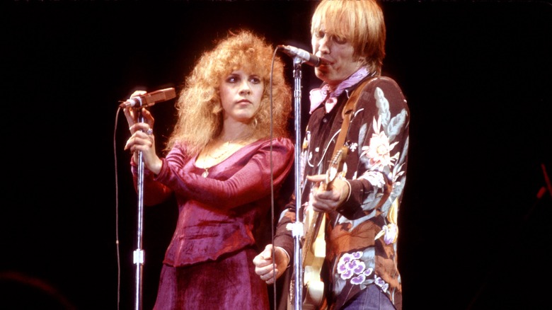 Stevie Nicks performing with Tom Petty