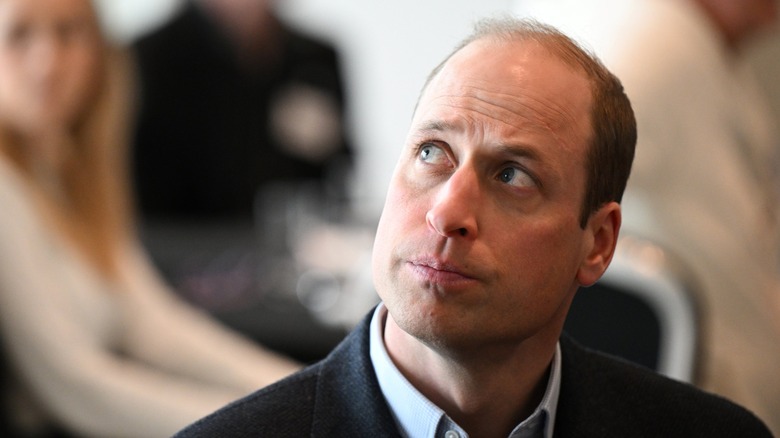 Prince William looking up