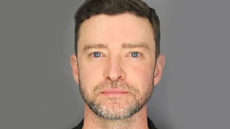 Justin Timberlake's mug shot from his DUI arrest in 2024