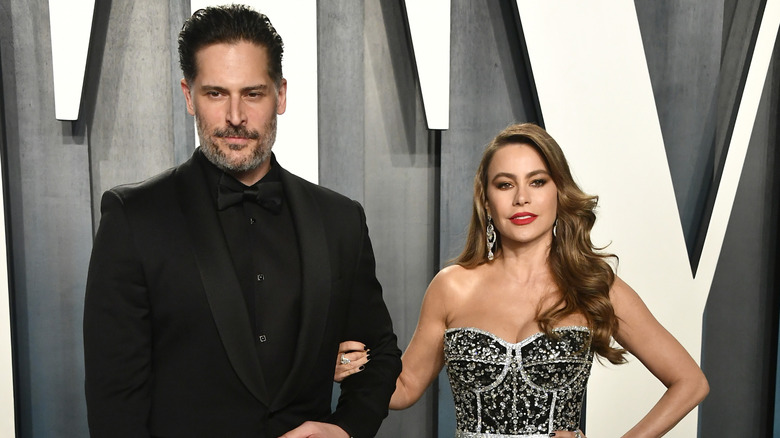 Sofía Vergara and Joe Manganiello posing for photos together