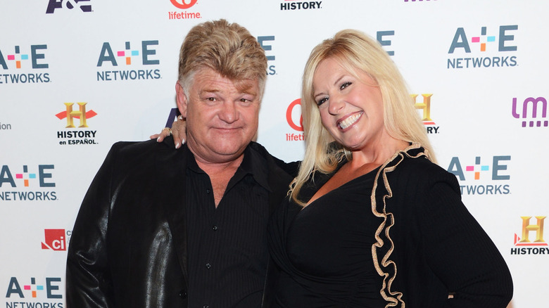 Dan Dotson and Laura Dotson smiling at A&E Upfronts at Lincoln Center in 2012