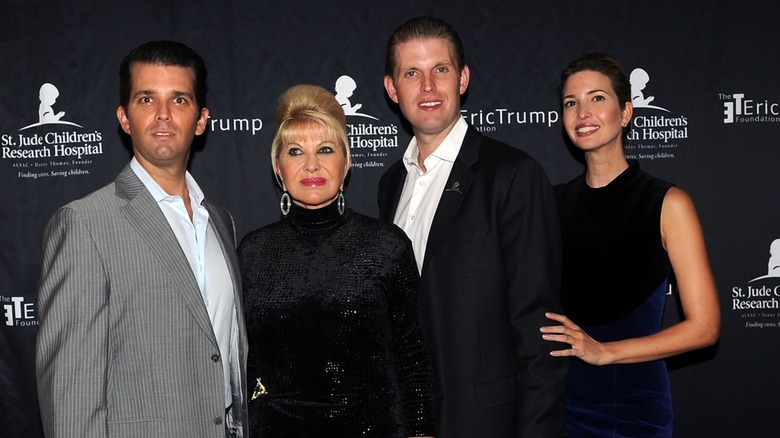 Donald Trump Jr., Ivana Trump, Eric Trump, and Ivanka Trump in 2015
