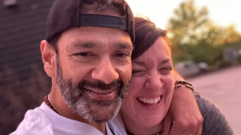 Shaun Weiss with his girlfriend Shannon smiling