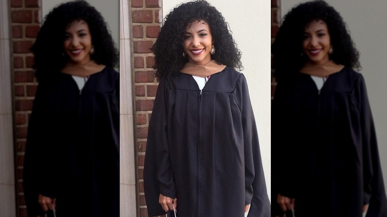 Cheslie Kryst smiling in graduation gown