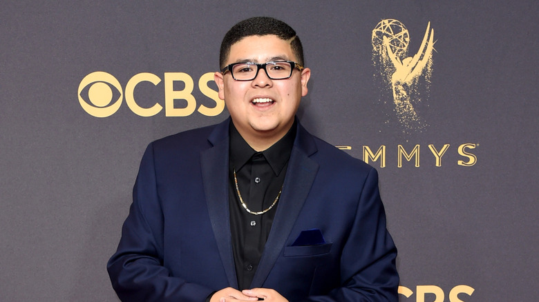 Rico Rodriguez smiling at the 2017 Emmys