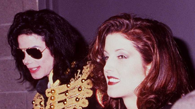 Michael Jackson, Lisa Marie Presley at event