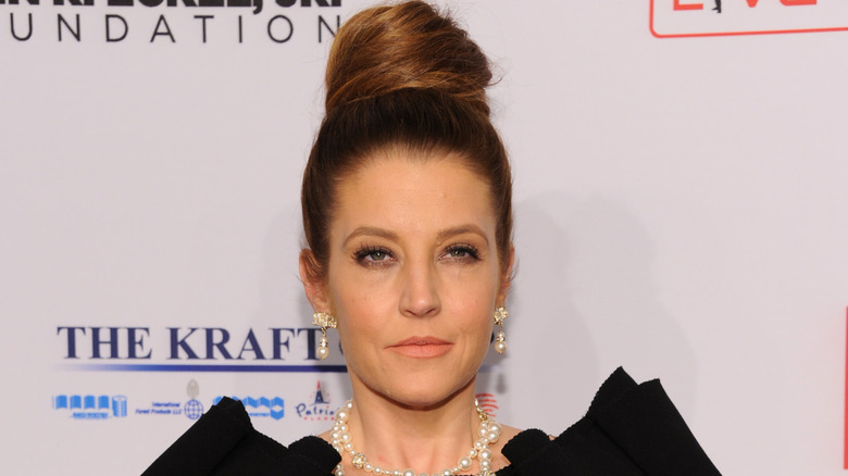 Lisa Marie Presley with hair up