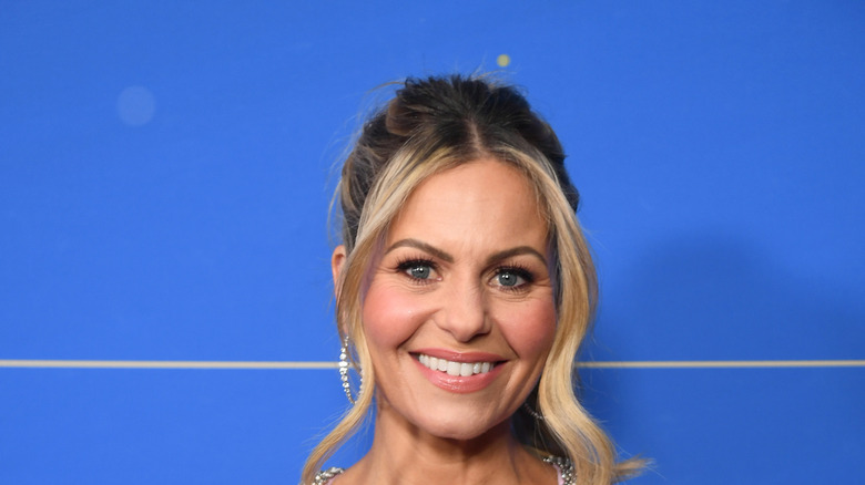 Candace Cameron Bure smiling in natural looking makeup