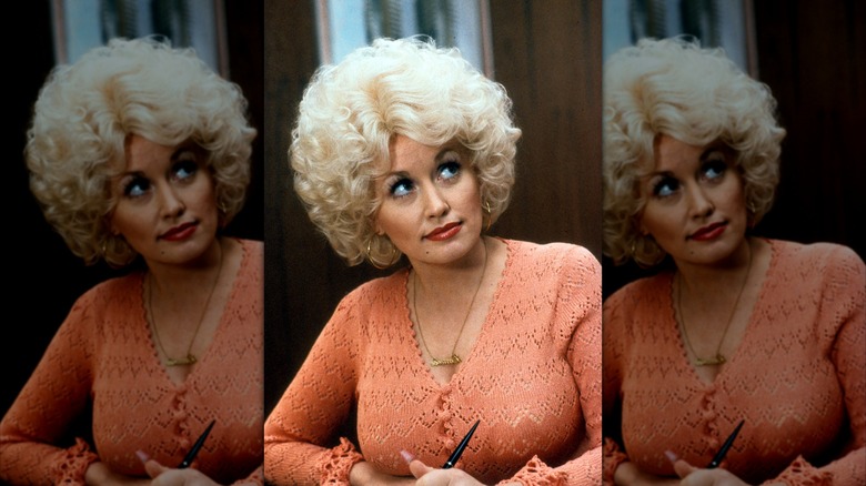 Dolly Parton acting in 9 to 5 in 1980