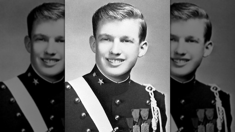 Donald Trump pictured in the 1964 New York Military Academy yearbook