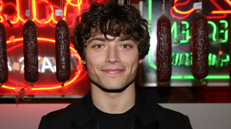 Kelly Ripa and Mark Consuelos' son Joaquin Consuelos smiling at his Broadway show's afterparty.