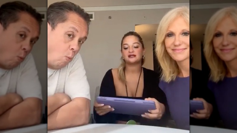Kellyanne Conway and George Conway during an interview with Claudia Conway