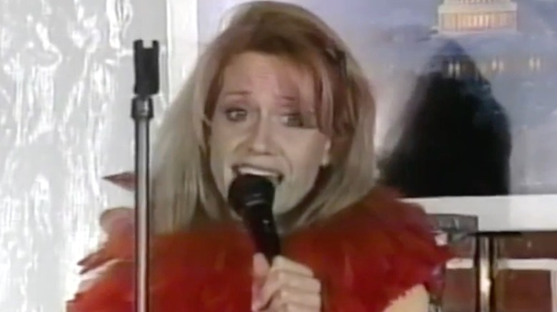 Kellyanne Conway wearing a boa months before meeting George Conway