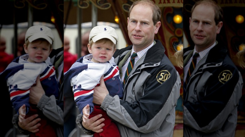 Prince Edward, Earl of Wessex and son James, Viscount Severn attend day 5 of the Royal Windsor Horse Show on May 16, 2009 in Windsor, England.