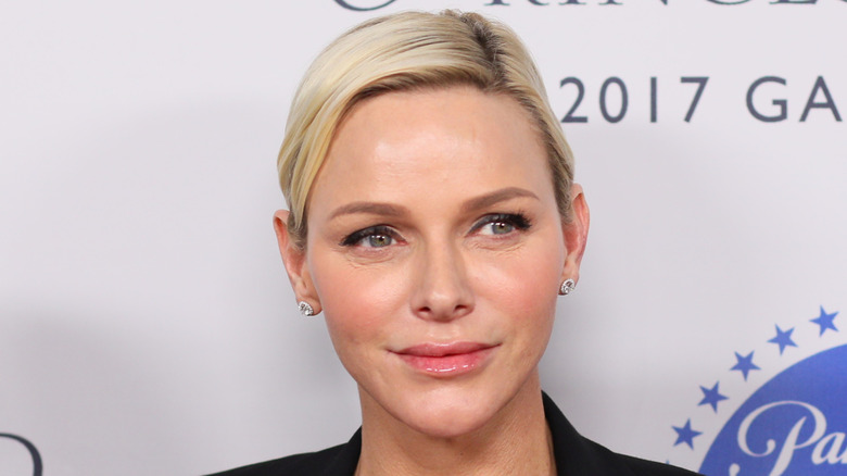 Close-up of Princess Charlene at the 2017 Princess Grace Awards Gala