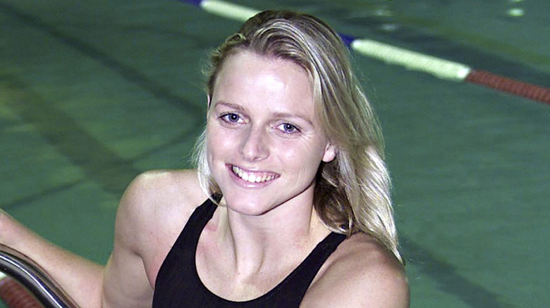 Charlene Wittstock in South Africa in 2001