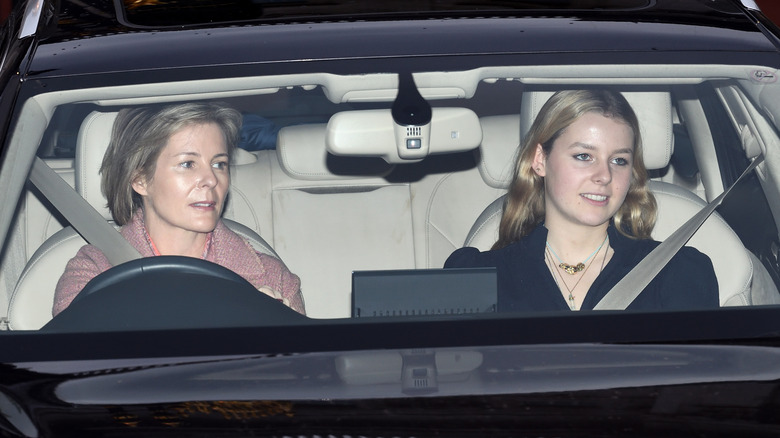 Lady Margarita Armstrong-Jones sitting in a car in 2019