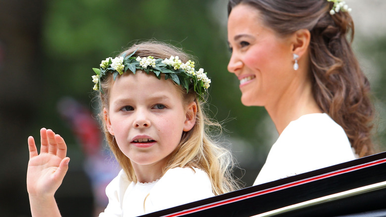 Lady Margarita Armstrong-Jones attending Prince William and Princess Catherine's wedding