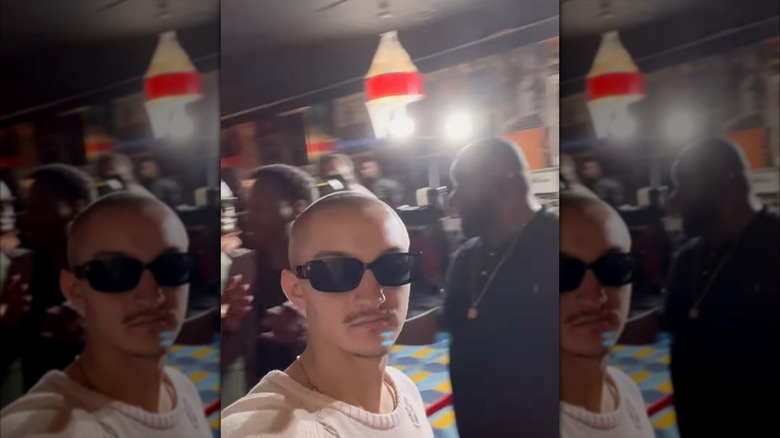Russell Horning in a selfie video at "The Hit List" premiere