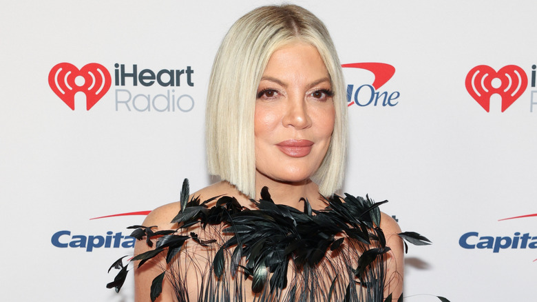 Tori Spelling at a Hollywood party for iHeart Radio