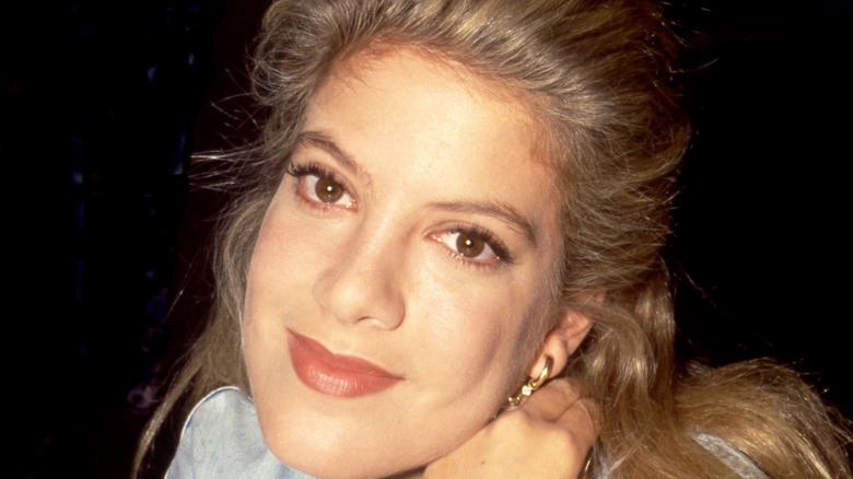 Close-up of Tori Spelling as a teenager