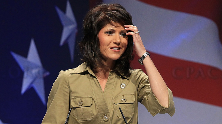 Kristi Noem speaking at a CPAC event in 2011