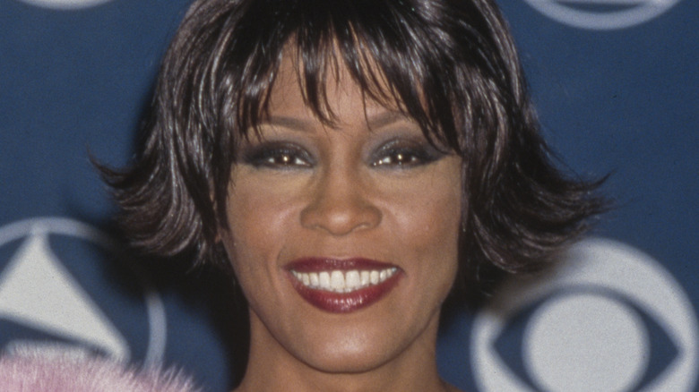 Whitney Houston with short hair