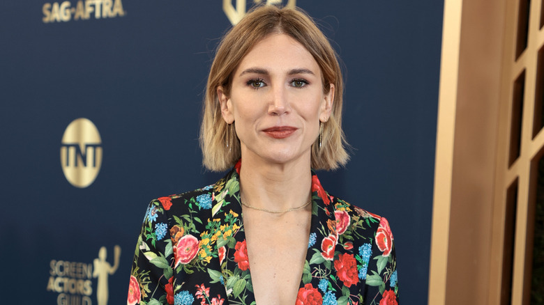 Jennifer Landon posing on Screen Actors Guild Awards step-and-repeat in 2022