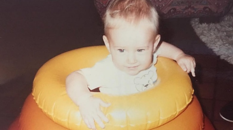 Jennifer Landon smiling as a baby