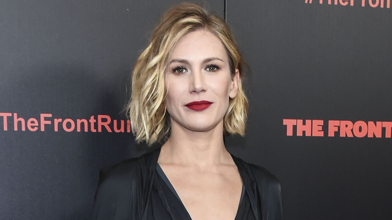 Jennifer Landon posing on step-and-repeat in 2018