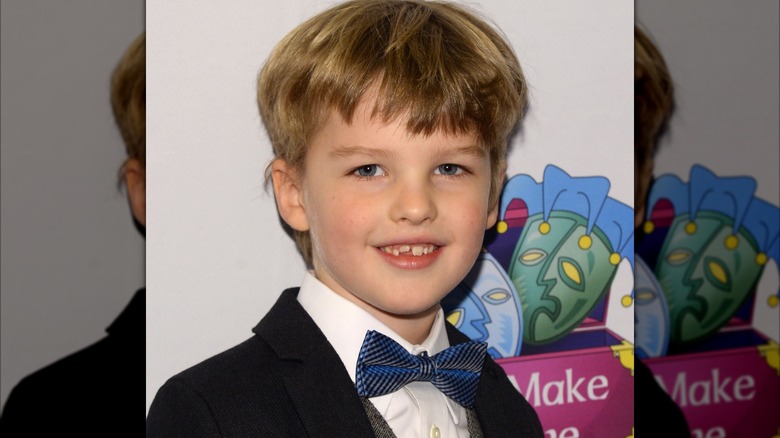 Iain Armitage attending a gala as a child