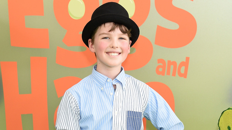 Iain Armitage smiling at the premiere of Green Eggs and Ham