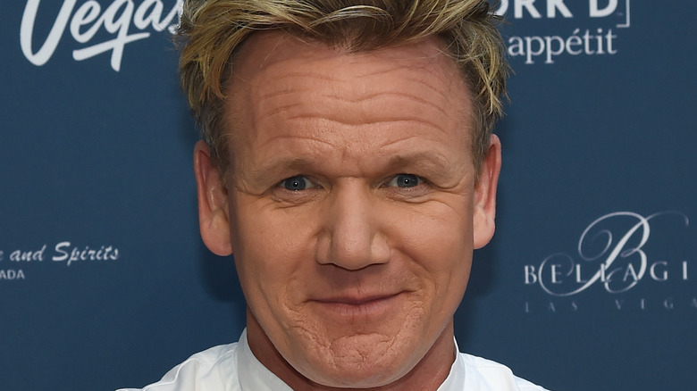 Gordon Ramsay poses on the red carpet