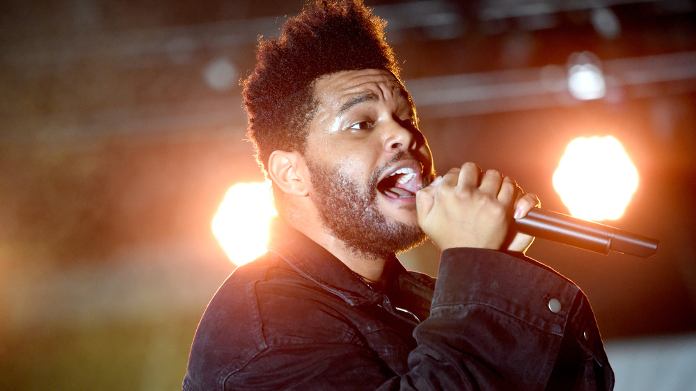 The Weeknd performs