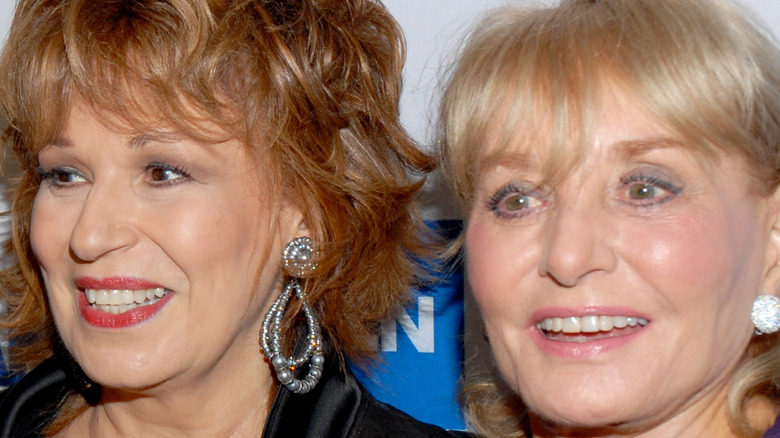  Barbara Walters and Joy Behar posing