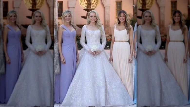 Marla Maples, Tiffany Trump, and Melania Trump at Tiffany's wedding