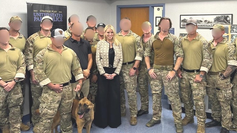 Pam Bondi with National Guard in DC