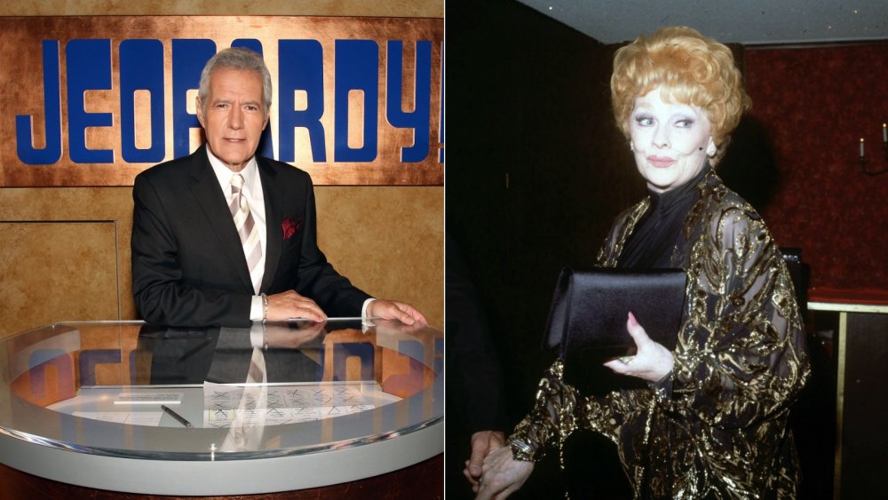 Alex Trebek and Lucille Ball