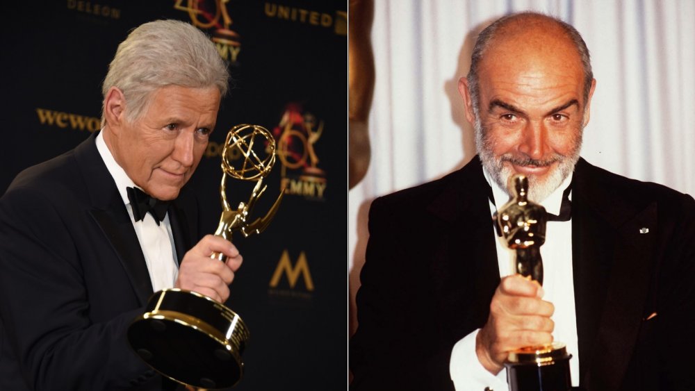 Alex Trebek and Sean Connery