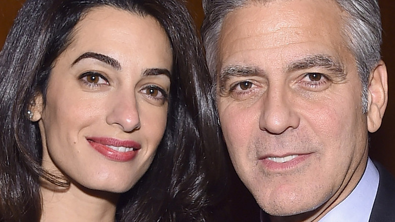 Amal and George Clooney smiling