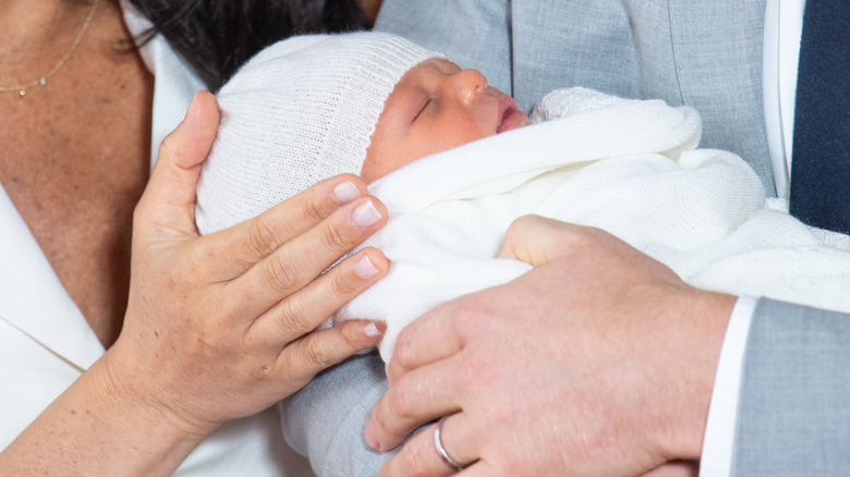 Closeup of baby Archie
