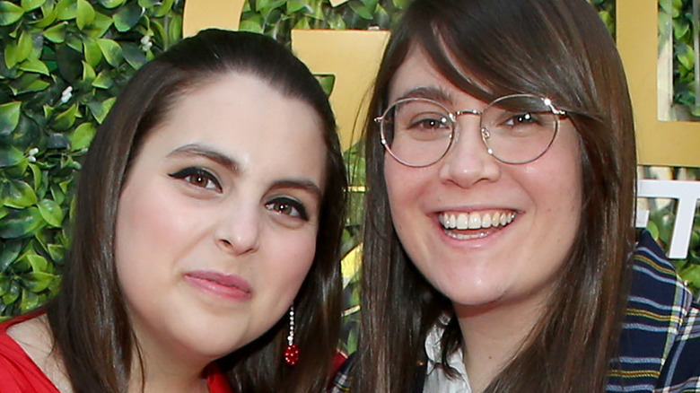 Beanie Feldstein and girlfriend Bonnie Chance Roberts snuggle up