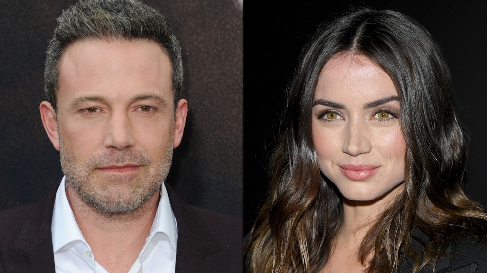 Ben Affleck and Ana deArmas posing